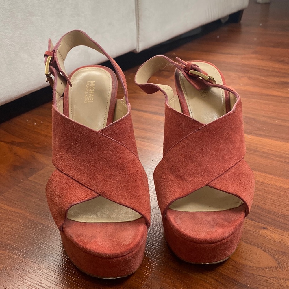 Coral Suede Micheal kors Heels